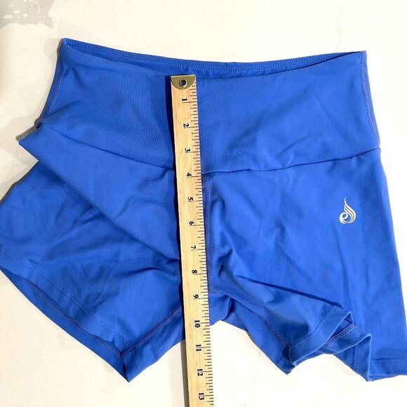 Ryderwear Shorts  Womens Size L Stonewash Blue Scrunchbum Bike Stretch Pants - Picture 4 of 8